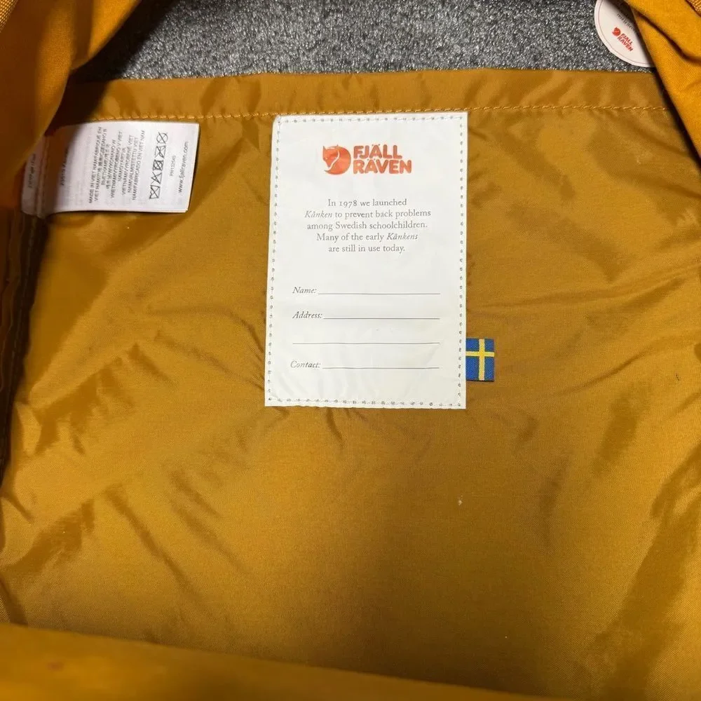 Fjallraven Backpack in Mustard